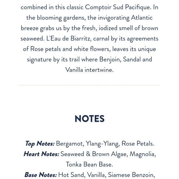 COMPTOIR SUD PACIFIQUE EAU DE BIARRITZ by Comptoir Sud Pacifique EDT SPRAY 3.3 O - Picture 2 of 4